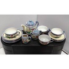 Childs Teaset marked Japan. 16 pieces Lusterware Vintage Little Hostess Set