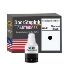DoorStepInk Compatible Ink Bottle For Canon GI-21 170 ml Pigment Black-USA