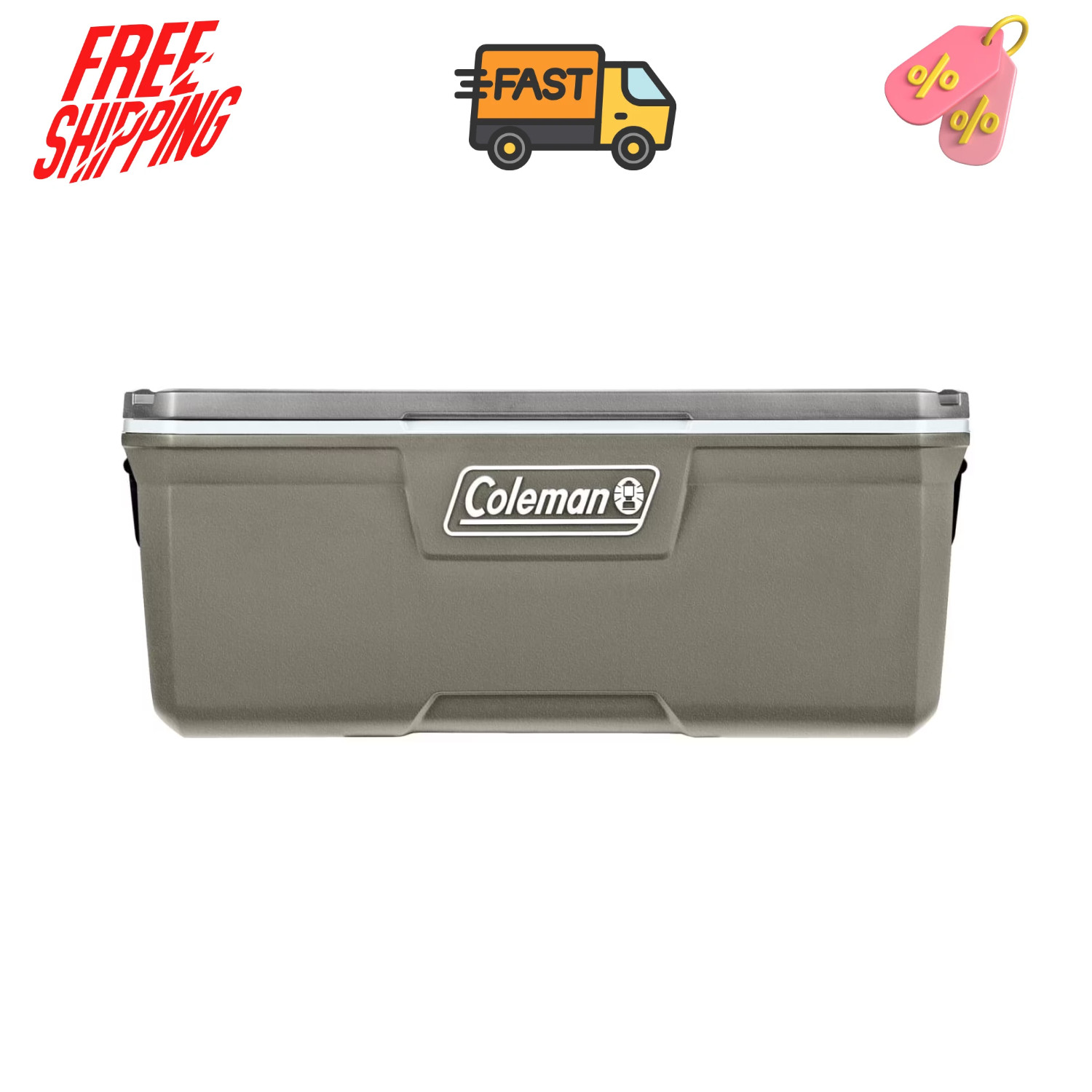 Large Capacity Ice Chest, Silver Ash