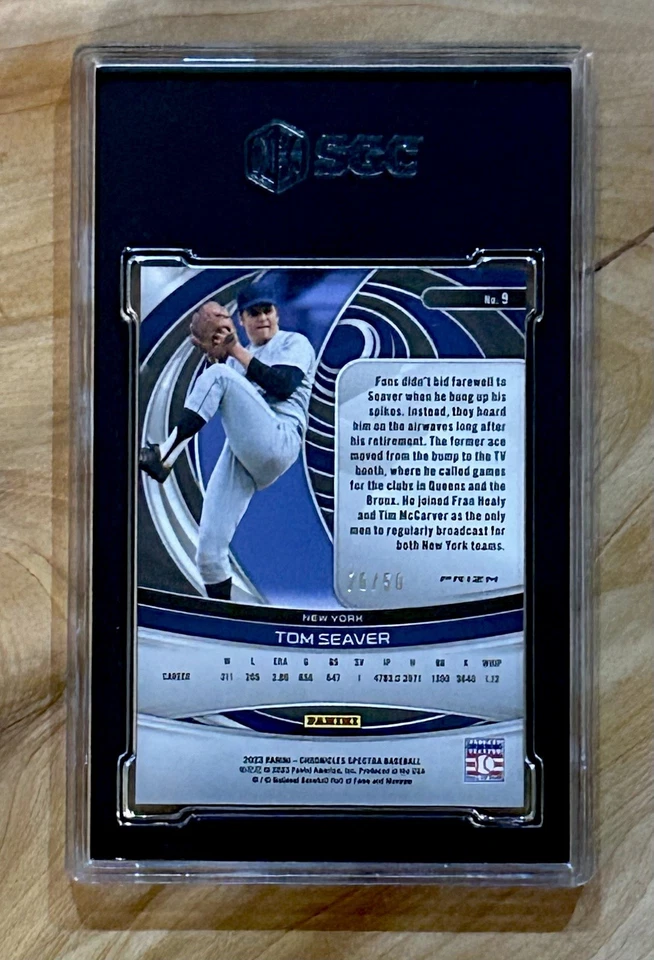 Tom Seaver 2023 Panini Chronicles #9 Spectra hyper prizm ID/50 ~ Mets  - Image 3 of 3