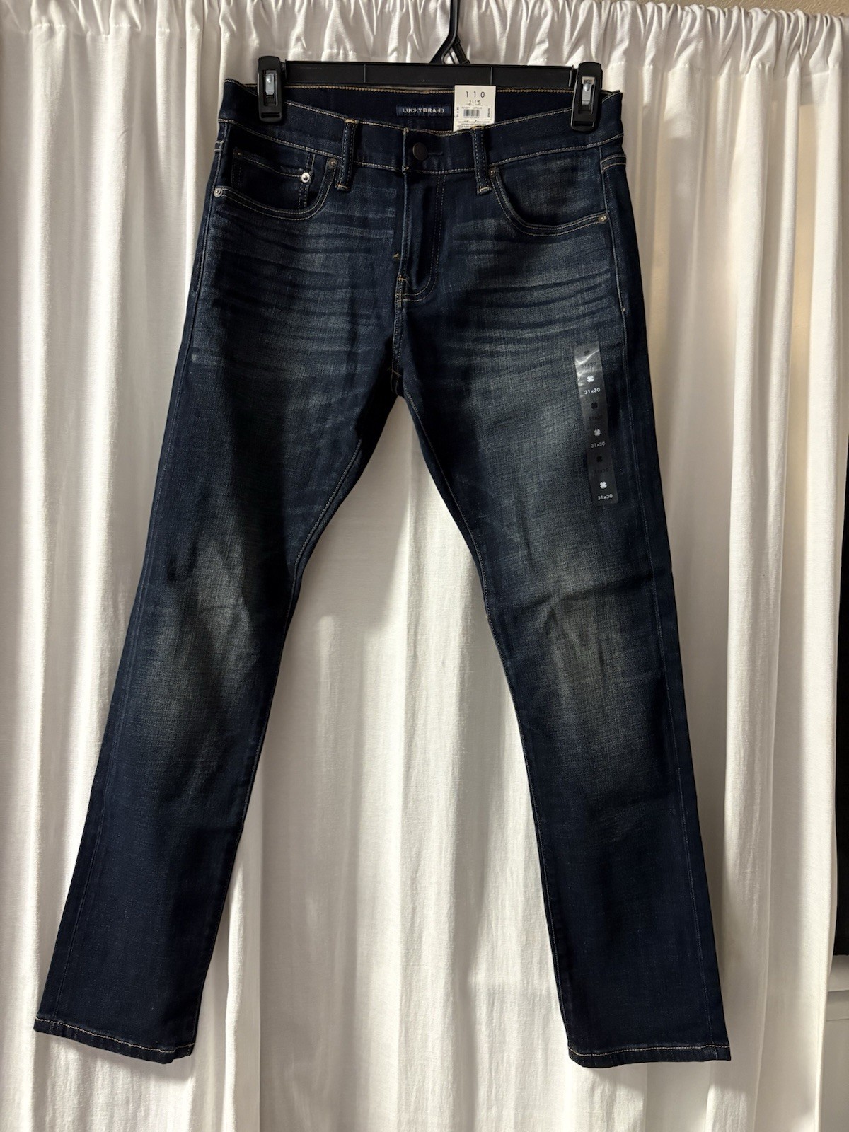 Mens 31x30 110 Stretch Denim Straight Leg Medium/dark Wash
