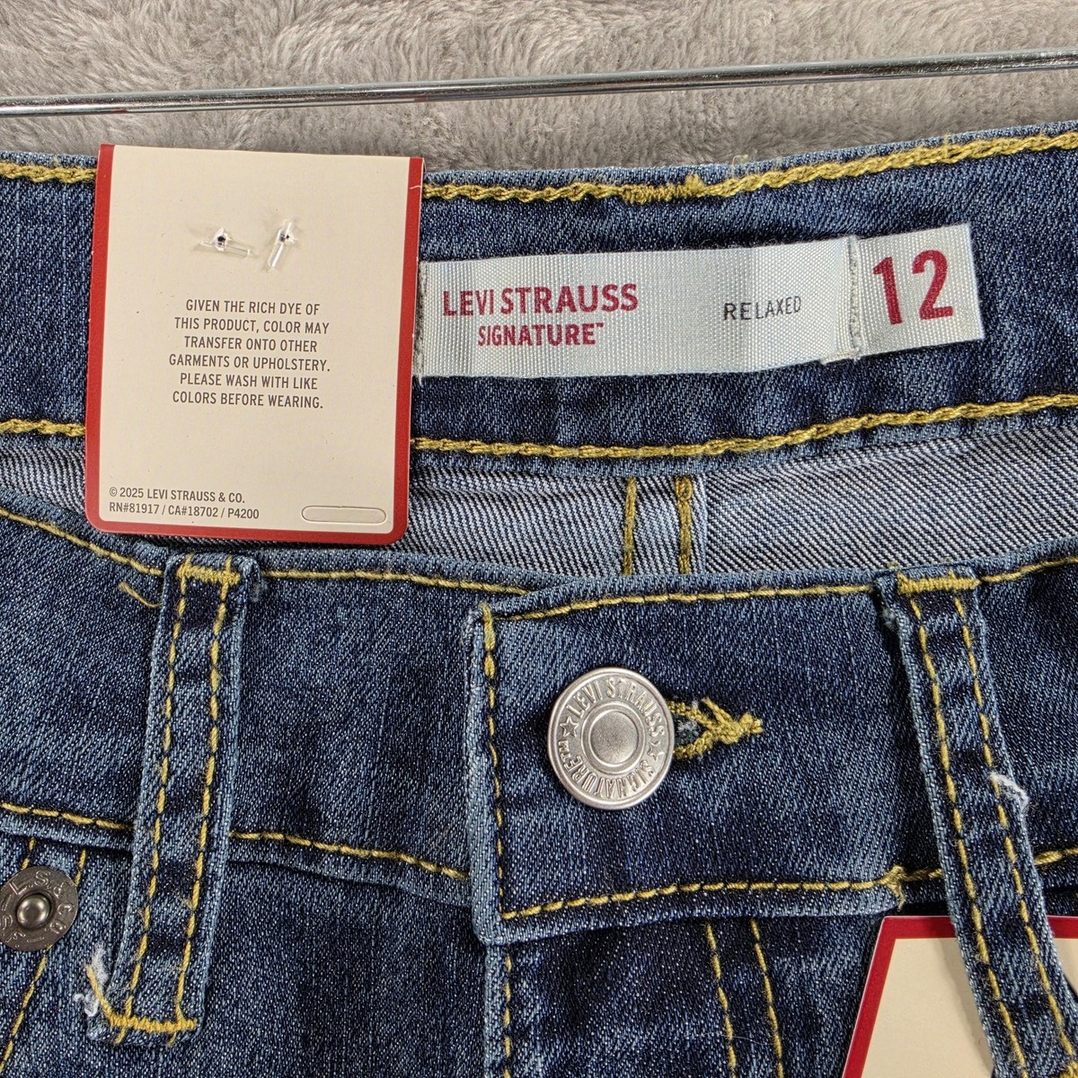Levi Strauss Signature Jeans Boys 12 Blue Relaxed Straight
