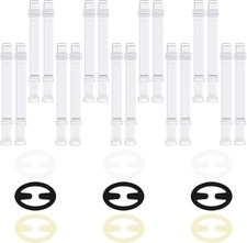 18Pcs Clear Bra Straps with Clips Adjustable Invisible Shoulder Strap Holder Set