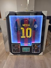Lionel Messi Signed Framed Auto Authentic Jersey Barcelona Nike Fanatics COA
