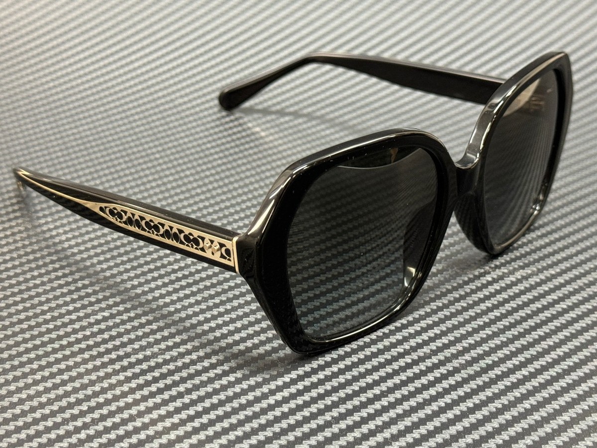 COACH HC8404U 50023C Black Grey Gradient Women's 56 mm Sunglasses