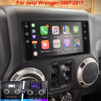 Android 13 Autoradio Für Jeep Wrangler JK 2007-2017 Carplay GPS FM RDS BT WIFI