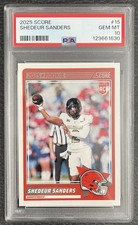 2025 Panini Score Shedeur Sanders #15 Rookie RC PSA 10 GEM MINT