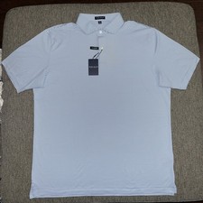 Peter Millar Golf Crown Crafted Tailored Fit Polo Men XL Blue/White MSRP 115