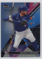 2021 Topps Finest Sky Blue Refractor 120/300 George Springer #17 07ke