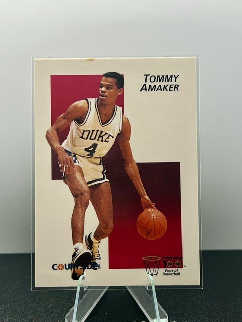 1992 Courtside Flashbacks - Tommy Amaker #1 (RC), Duke Blue Devils NM - A7-2
