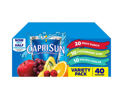 Capri Sun Variety Pack 6 fl oz Pouches (40 Pack)   Juice Drink Mix