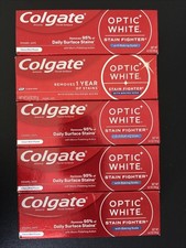 5x Colgate Optic White Stain Fighter Clean Mint / Baking Soda Toothpaste 4.2oz 0.95 per gallon