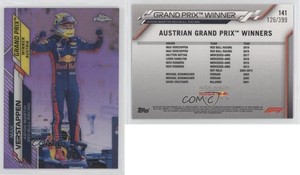 2020 Topps Chrome Formula 1 Purple Refractor /399 Max Verstappen #141 Rookie RC