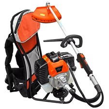 Decespugliatore a zaino a scoppio 2 tempi 52cc a spalla con doppio disco
