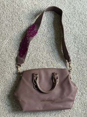 Italian Designer Vegan Leather Trussardi Women s Shoulder Bag Purse Mauve