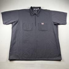 Vintage Ben Davis Shirt Work Mens XXL Gray 1/2 Zip Mechanic Skater Made USA 90s