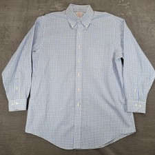 Brooks Brothers Mens Non Iron Gingham Check Button Down Shirt 16 2/3