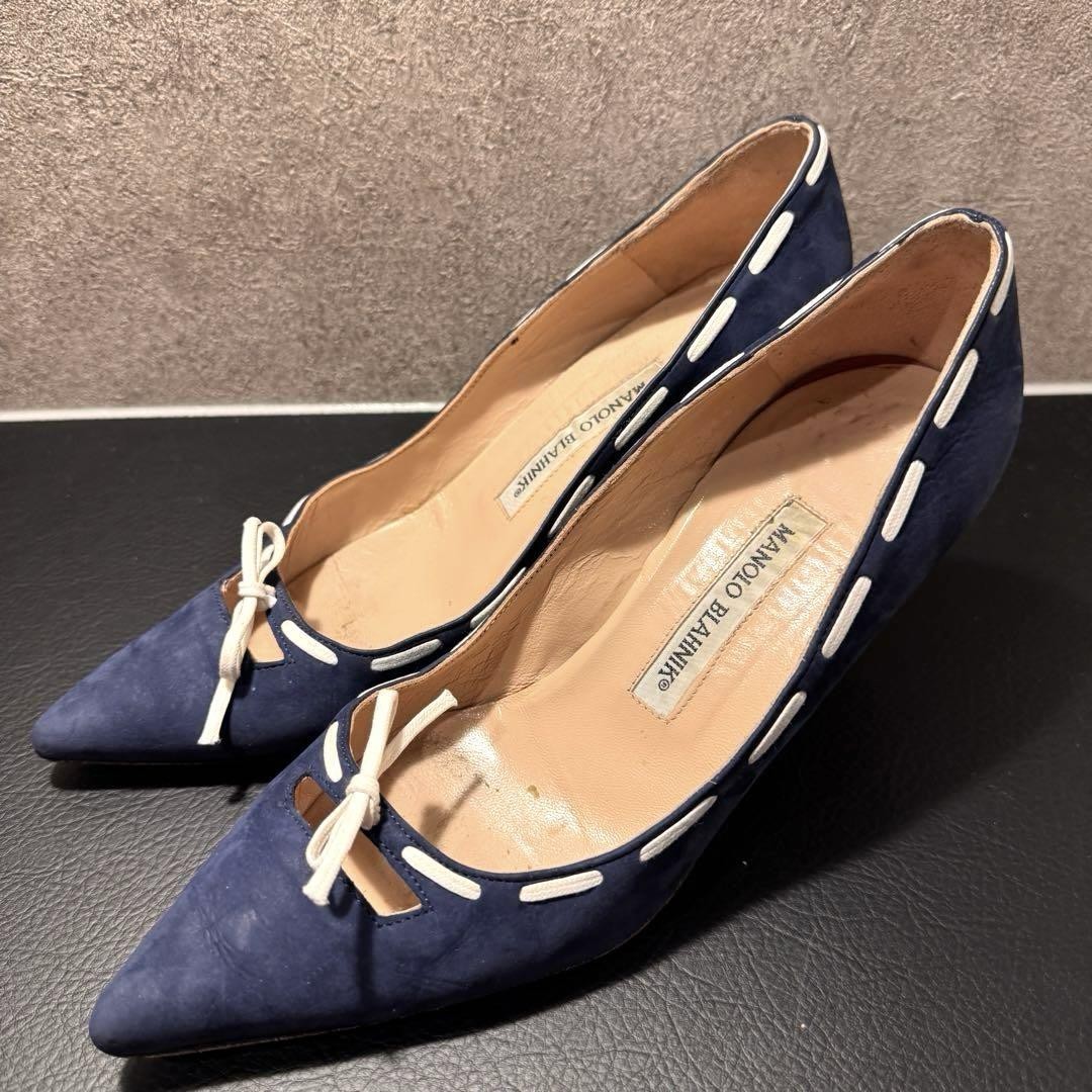 【新品】MANOLO BLAHNIK LISTONY スエード37 Manolo Blahnik Size 37 'BB 85' Suede Pointed Toe Pump – The
