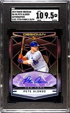 2019 Panini Obsidian Pete Alonso RC SGC 9.5 w/10 Auto Electric Etch Purple /99