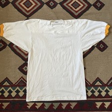 Vintage 90s Jersey Ringer T-Shirt Men’s Medium Eagle USA Made Cotton Crewneck