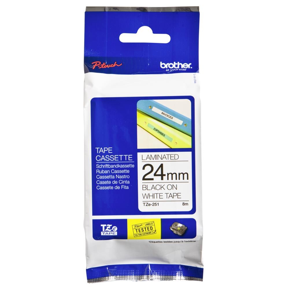 Brother TZe251 - Laminiertes Klebeband - Schwarz auf We 4690₽