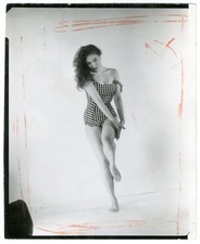 JULIE NEWMAR LI'L ABNER '59 IN SWIMSUIT PAIR OF ORIGINAL PHOTOGRAPHS PETER BASCH