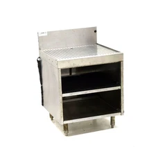 Glastender DBGR-24 Under Bar Glass Rack Storage Unit w/ Drainboard Top 24" x 24"