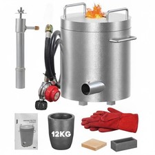 Foundry Kiln Propane Melting Furnace 12KG Kit Large Capacity Home Stainless