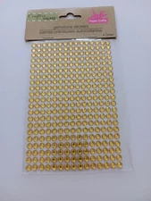 Crafter's Square - Glitter Gemstone Stickers - Yellow - 315 count - Retired
