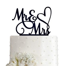 Mr And Mrs Cake Topper Bride And Groom Sign Wedding/engagement Cake Toppers Deco