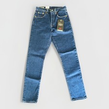 Levi's Premium 501S Skinny High Rise Big E Jeans Dark Wash Women Size 25x28 NWT
