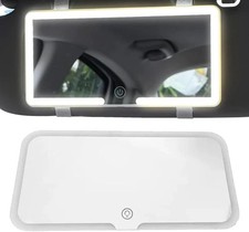 Car Vanity Mirror, Sun Visor Rechargeable LED...