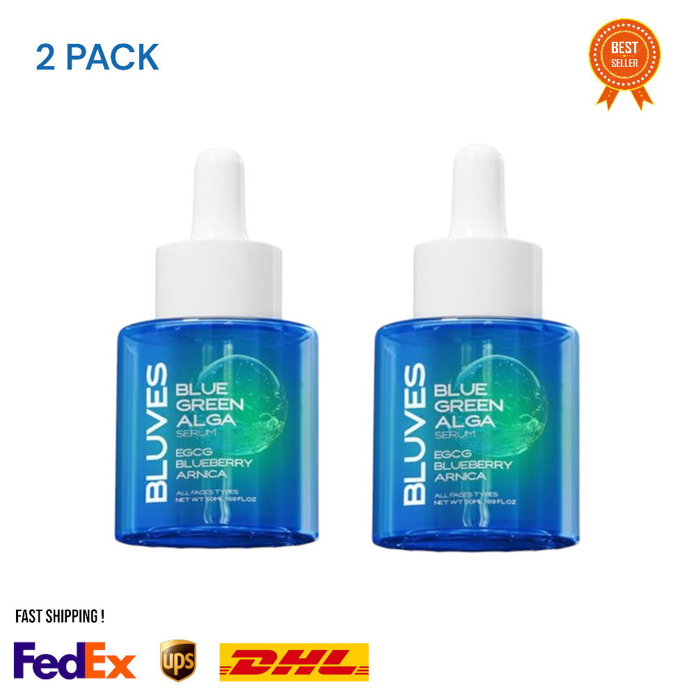 Bluves Blue Green Alga Serum 2 Pack Redness Relief & Skin Renewal 30ml