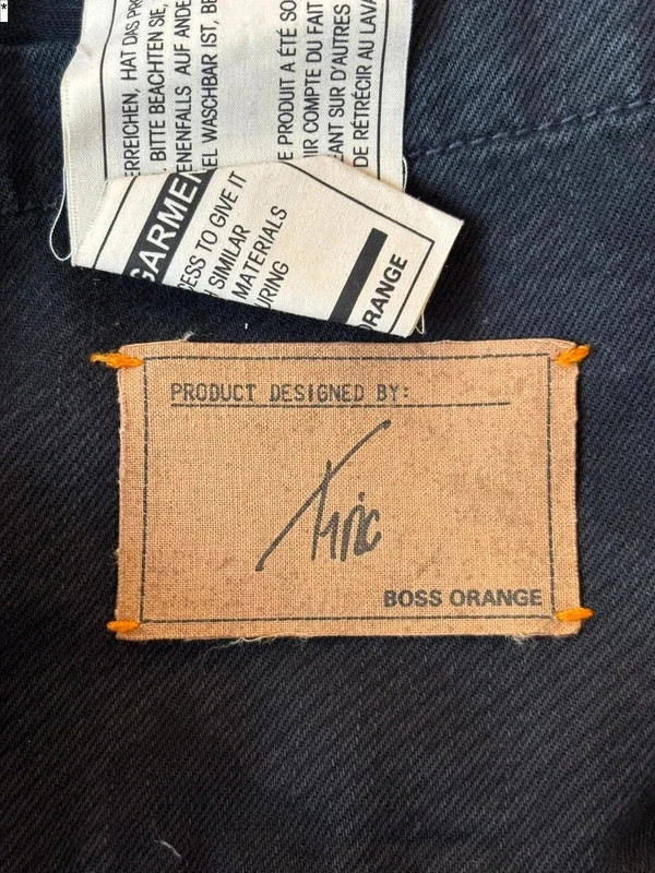 Hugo Boss Orange Mens Navy Hooded Full Zip Jacket Cotton Blend Size M 36R thumbnail 7