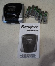 Energizer Nicad battery Charger with 6 aa Nicad batteries all good