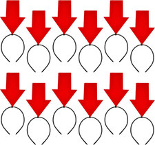 12 Pack Red Arrow Headbands Creative Symbol Headband Funny Headband Arrow for Ha