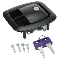 Global Link Travel Trailer Rotary Style Baggage Lock, Black