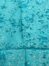 Michael Miller Fabric Fairy Frost Whirlpool Blue Silver Glitter 44 x 6 Yards