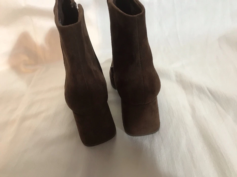 Steve Madden Mujer Marrón Chocolate Imitación Gamuza Cuero Botines 9 Medianos Foto 2 de 4