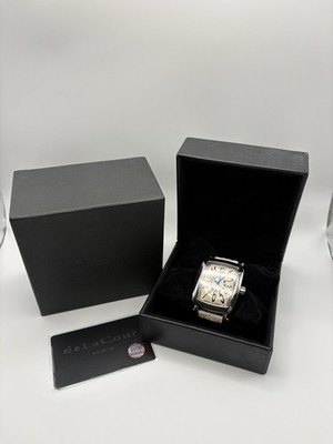 Delacour Via Larga S3517-L Rectangular Automatic - New w/ Full Box & Papers