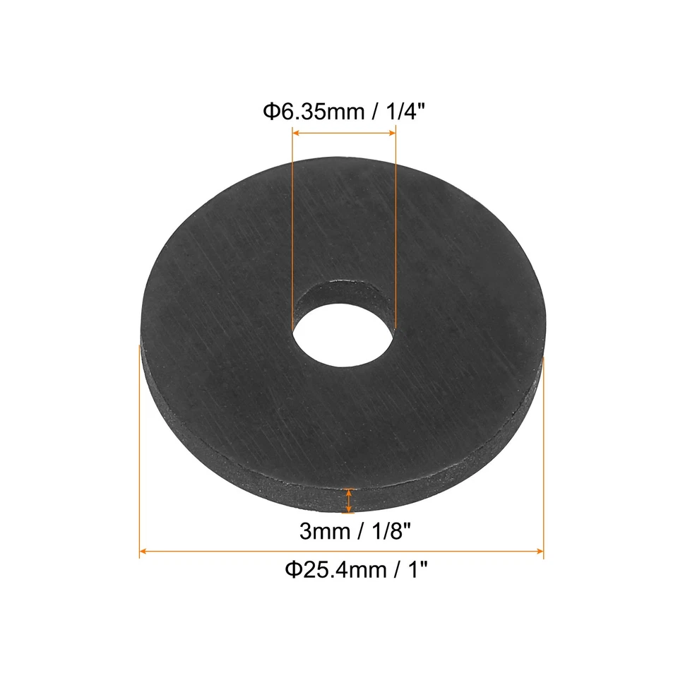 Guarnizioni in gomma,60 pezzi 1" OD x 1/4" ID x 1/8" spessore,per bulloni e viti - Immagine 2 di 4