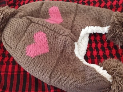 Mädchen Wintermütze fleece, braun, gebraucht aber in Ordnung - Bild 1 von 4