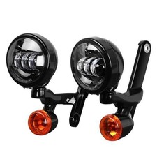 4.5 Led Auxiliary Fog Light For Harley Touring Street Electra Glide 06-up