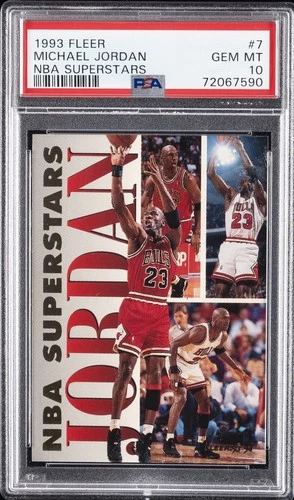 1993 FLEER NBA SUPERSTARS #7 MICHAEL JORDAN PSA 10