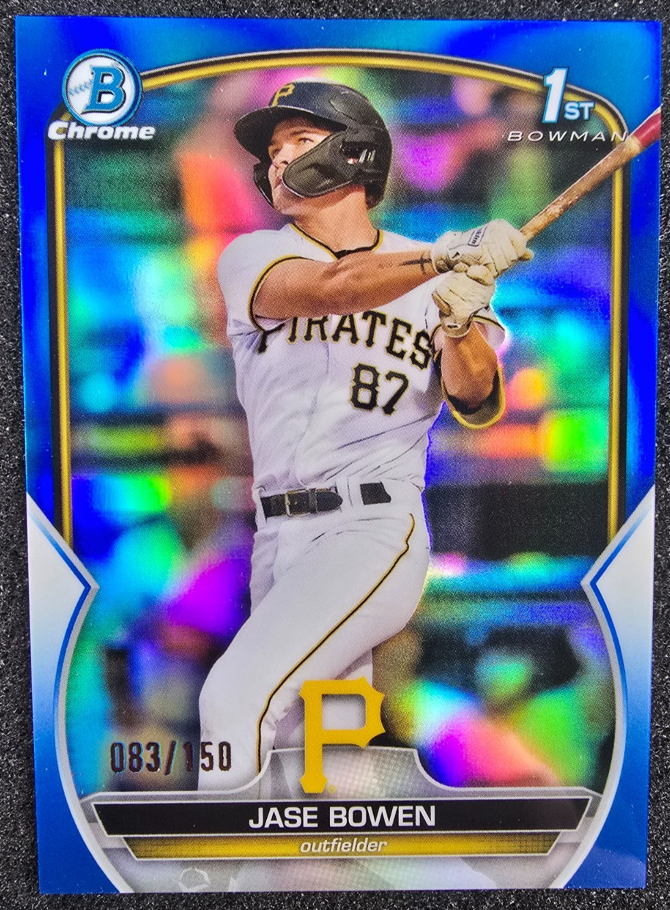 2023 Bowman Chrome 1st Blue Refractor /150 Jase Bowen #BCP-146 Pirates