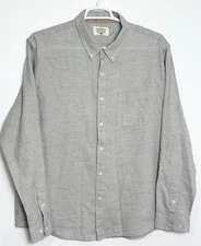 The Normal Brand Mens Cotton Long Sleeve Button Down Shirt Gray 2XL Cotton 