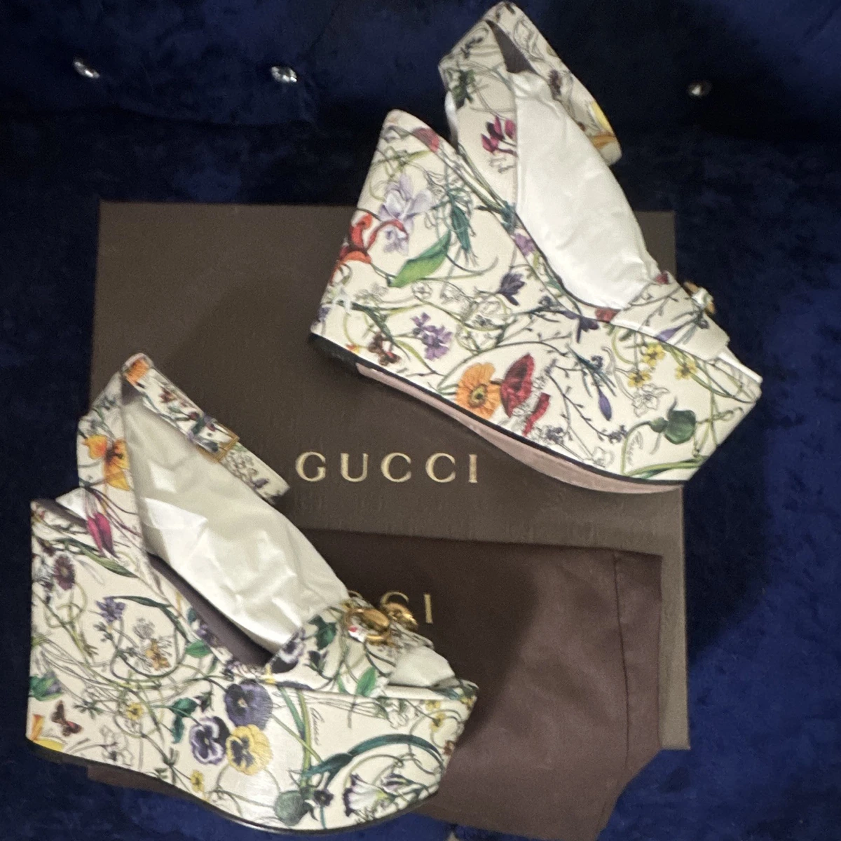 Gucci Wedge Floral Heels for Women for sale | eBay