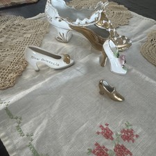 Vintage Dollies & 4  Floral White & Gold Shoes New Orleans Lot