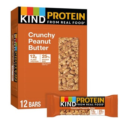 KIND Protein Bars, Crunchy Peanut Butter, 12 Count (Pack of 1), 12 Bars