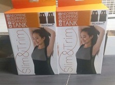 Set of 2 - Slim TrimNeoprene Slimming Tank Top Womens Medium Exercise Workout